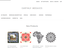 Tablet Screenshot of earthlymosaics.com